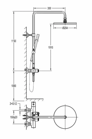 Душевая система CEZARES ECO-CD-T-01