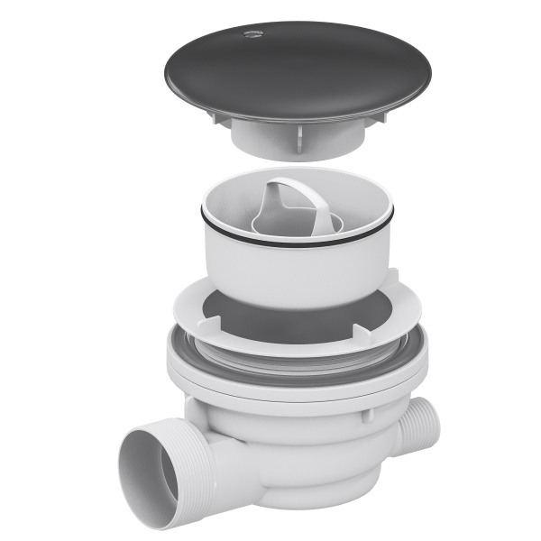 Сифон для душевых поддонов RGW Velplex QYD-01 39241101-02 графит