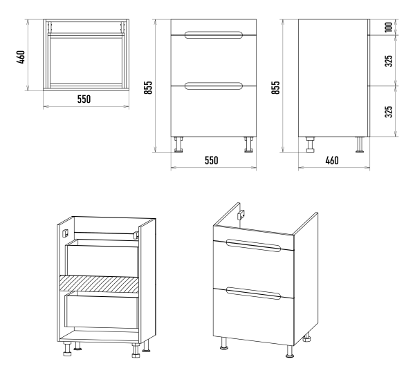 Тумба под стиральную машину Misty Байкал 55 Э-Бай06055-022Я