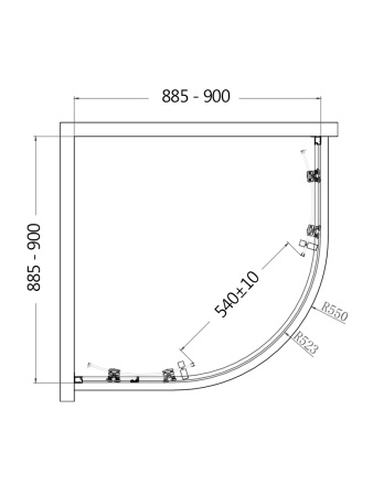 Душевой уголок AQUAme AQM3801F-9
