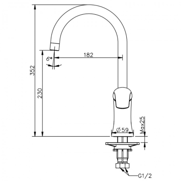 Смеситель для кухни  Esko Tokyo TK 519, хром
