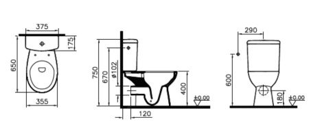 Напольный унитаз Vitra Norm Himmel 9864B099-7207