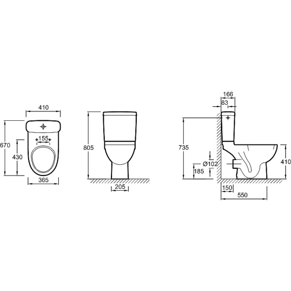 Чаша унитаза Jacob Delafon Odeon Up 4956CK-00 без сиденья и бачка