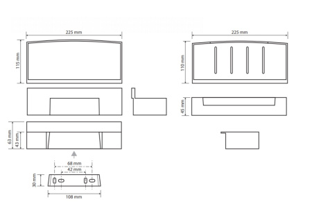 Полочка для мыла со скребком Bemeta Cytro 102208302