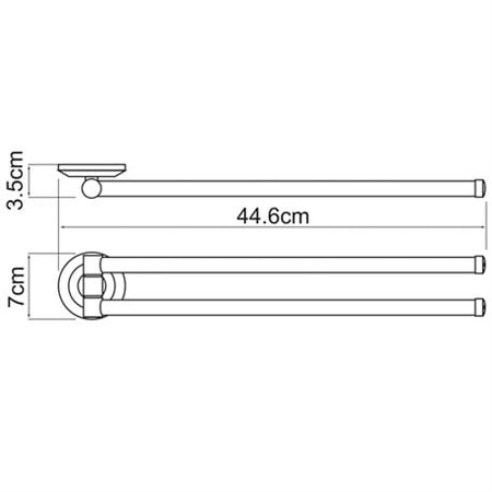 Держатель полотенец двойной WasserKRAFT Rhein K-6231