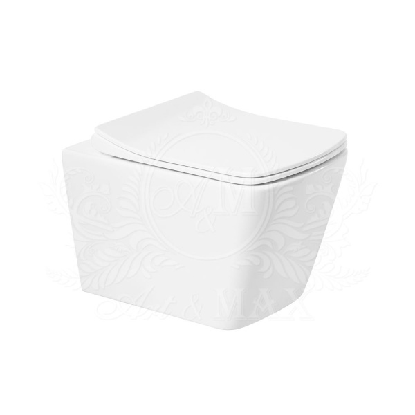 Унитаз подвесной безободковый Art&Max TECHNO AM9310CHR (без сиденья)