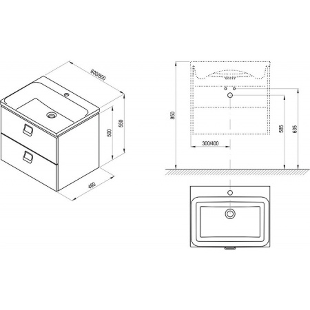 Тумба под раковину Ravak SD Comfort 60 X000001377