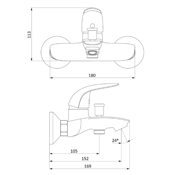 Смеситель для ванны Damixa Eclipse 311000001