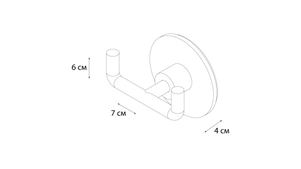 Крючок FIXSEN Square двойной FX-93105A