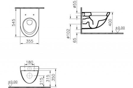 Унитаз подвесной VITRA FORM 500 4305B003-0075
