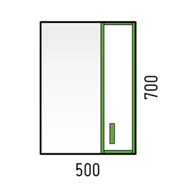 Зеркальный шкаф (50х70) Corozo Спектр 50 SD-00000685