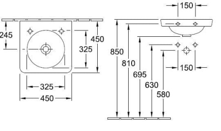 Раковина накладная Villeroy&Boch Joyce Plus 530546R2
