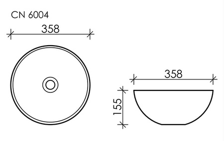 Раковина накладная (35,8х35,8) Ceramica Nova ELEMENT CN6004