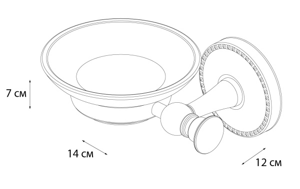 Мыльница FIXSEN ADELE стекло FX-55008