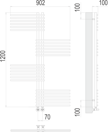 Полотенцесушитель водяной Terminus ЕВРОПА (70х1200) П24 4670078530622