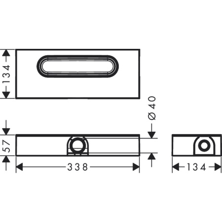 Скрытая часть для трапа Hansgrohe uBox universal 01000180