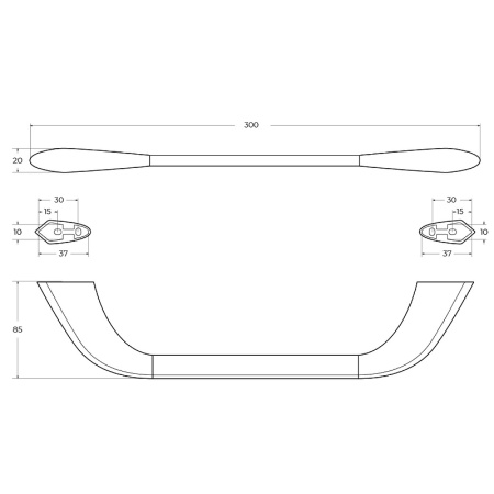Полотенцедержатель CEZARES LINER-TH02-01