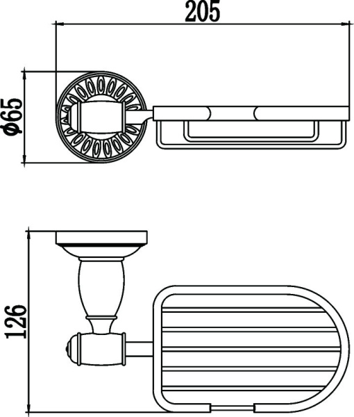 Мыльница решетка настенная Savol S-006632H