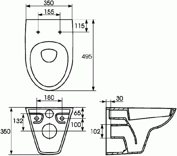 Унитаз Cersanit PARVA P-MZ-PARVA-D