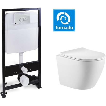 Комплект унитаза с инсталляцией SantiLine SL-5025+SL-01