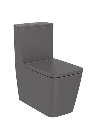 Унитаз напольный безободковый Roca Inspira Square   Rimless, BTW,  342536640 оникс
