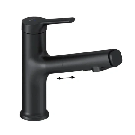 Смеситель для раковины с вытяжным изливом Am.Pm X-Joy F85B02922 черный матовый