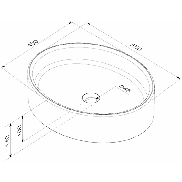 Раковина-чаша AM.PM Func 55 M8FWCC20550WG