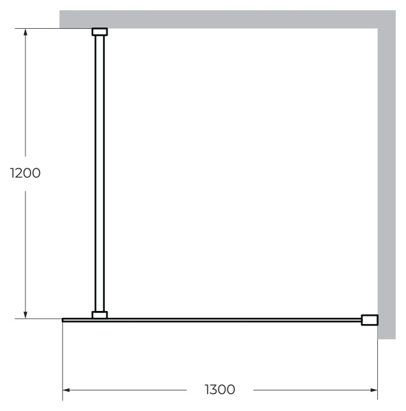 Душевая перегородка 130 см CEZARES LIBERTA LIBERTA-L-1-130-120-C-NERO
