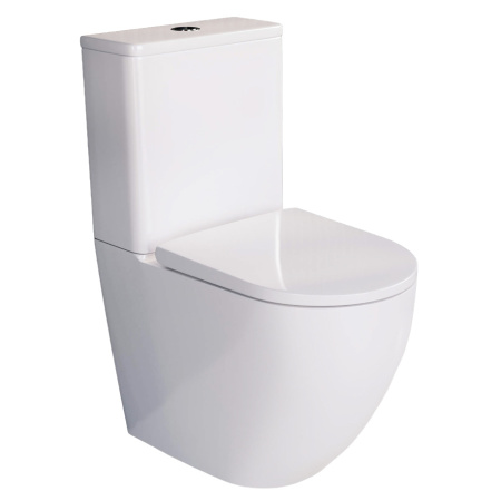 Унитаз напольный безободковый с бачком RGW SW-03 67420103-01 микролифт