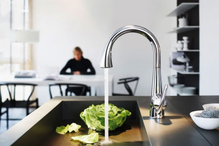 Смеситель однорычажный для мойки Grohe Zedra 32294 SD1 (32294SD1) суперсталь