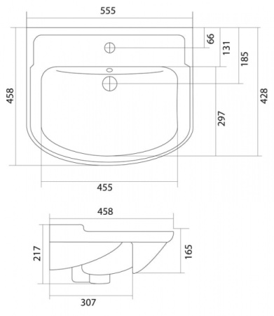 Мебельная раковина Della Classic T108201113