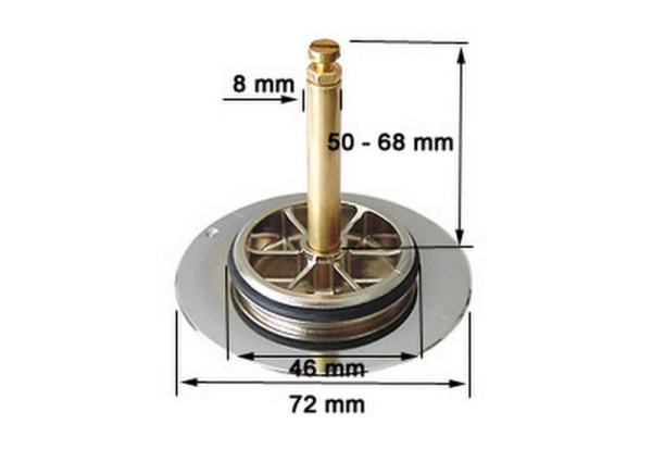 Декоративный комплект Geberit d52, для слива-перелива для ванн с поворотным механизмом: Глянцевый хром 150.221.21.1