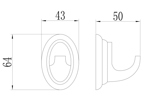 Крючок одинарный Savol 31 S-003153