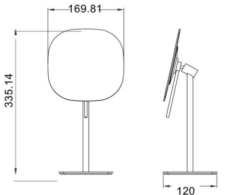 Зеркало настольное с увеличением 5х JAVA S-M113H