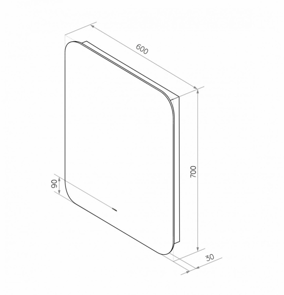 Зеркало с подсветкой Art&Max Ravenna AM-Rav-600-700-DS-F