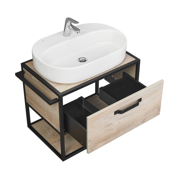 Тумба с раковиной Aquaton Лофт Фабрик 80 1A2424K0LTDU0