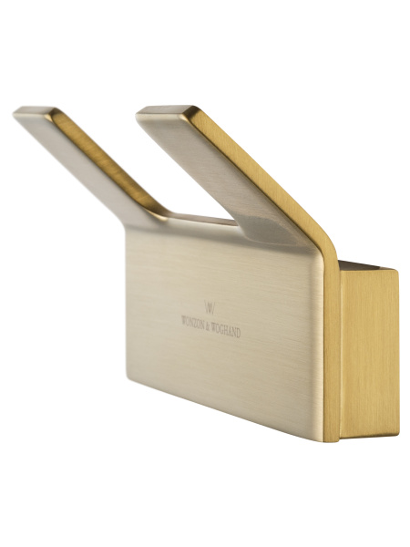 Двойной крючок для ванной WONZON & WOGHAND LOTTE, брашированное золото WW-8325-BG