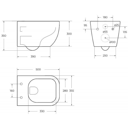 Унитаз подвесной BelBagno Alpina BB10100CHR/SC