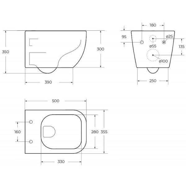 Унитаз подвесной BelBagno Alpina BB10100CHR/SC
