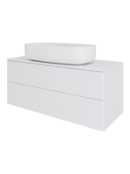 Тумба с раковиной подвесная 100 см, Orange Otto Ot-100TuMDF+B07-675W белый глянец