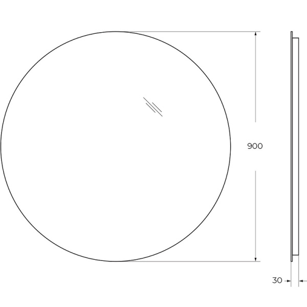 Зеркало BelBagno 90 SPC-INT-900-LED с подсветкой
