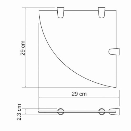 Полка угловая WasserKRAFT K-533POLISHED GOLD