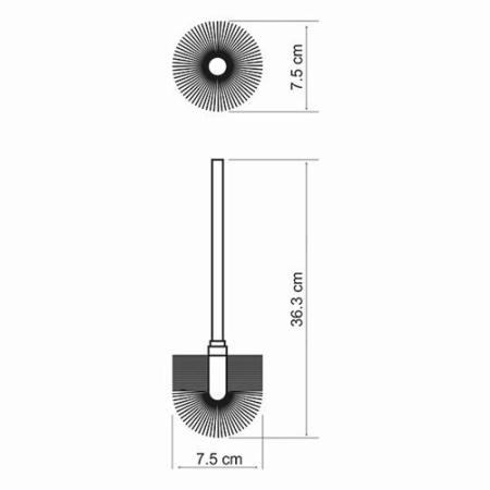 Ершик для унитаза запасная WasserKRAFT K-027