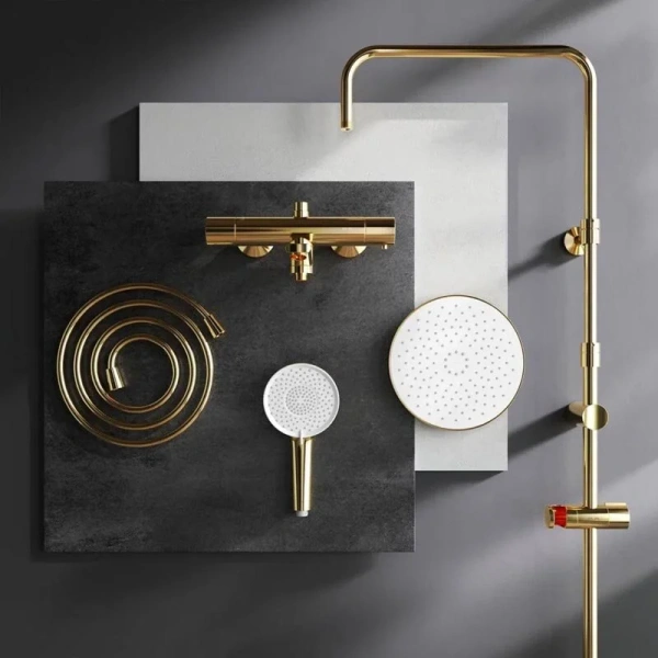 Душевая система с изливом AM.PM X-Joy F0785A500 золото