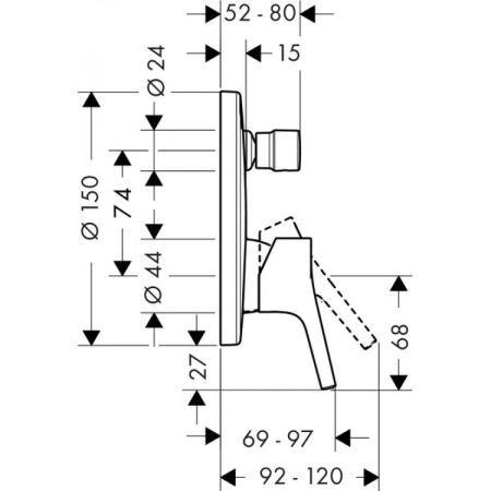 Смеситель для ванны Hansgrohe Talis S 72406000
