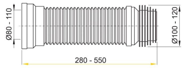 Гофра для унитаза Alcaplast A97