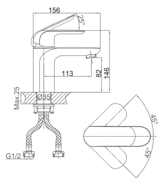 Смеситель для раковины D&K Venice Gondola (DA1022118) Смеситель для раковины D&K Venice Gondola (DA1022118)
