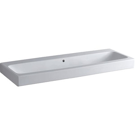 Раковина Geberit iCon: B=120см, T=48.5см, отверстие под смеситель нет, перелив, белый 124025000