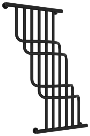 Полотенцесушитель Водяной Сунержа Нега (100х85) Матовый Черный 31-0225-1085