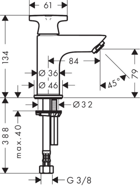 Кран для холодной воды Hansgrohe Logis Classic 71136000